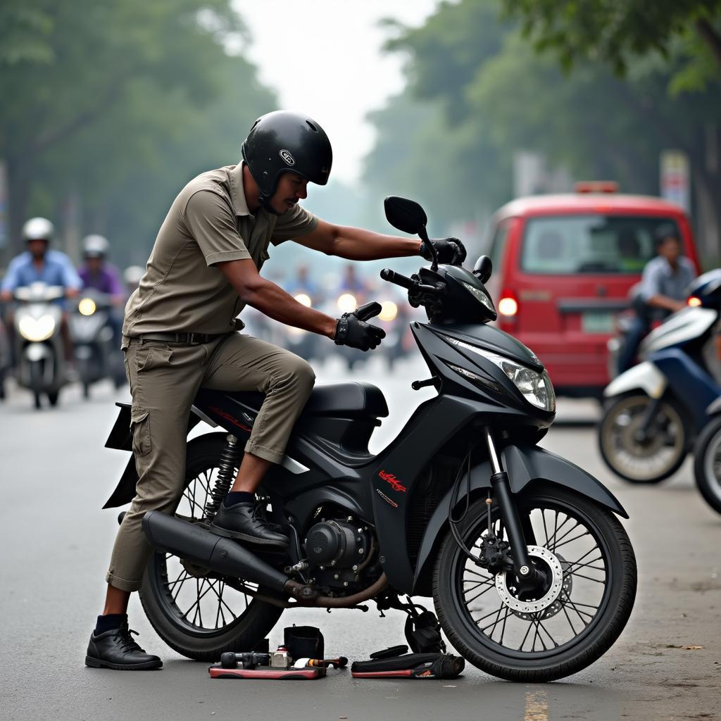 Cứu hộ xe máy Bình Thạnh nhanh chóng đường Nguyễn Hữu Cảnh, Sửa Xe Dũng hỗ trợ tận nơi