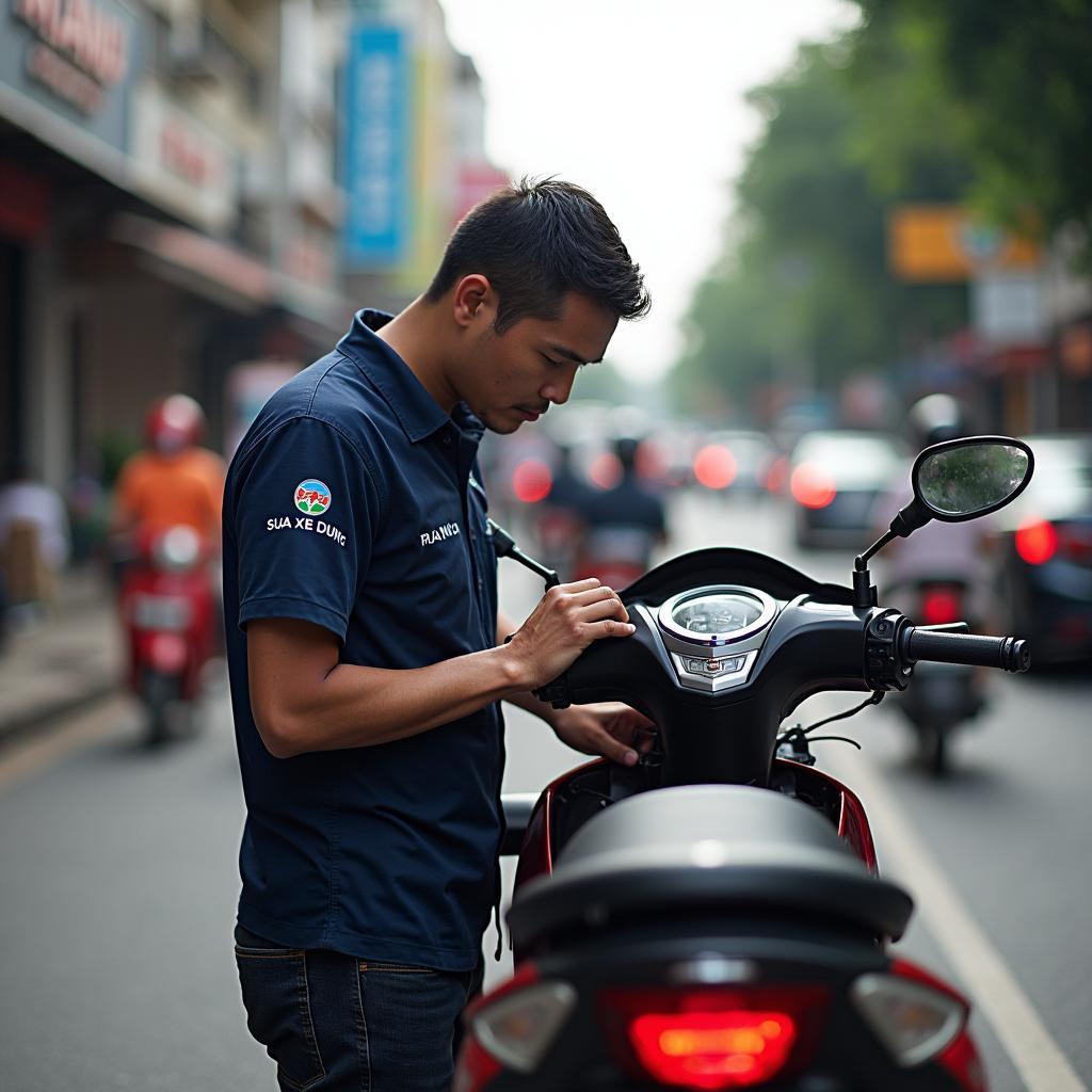 Cứu hộ xe máy Gò Vấp nhanh chóng chuyên nghiệp Sửa Xe Dũng
